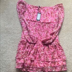 Vero Moda Pink Floral Midi Dress